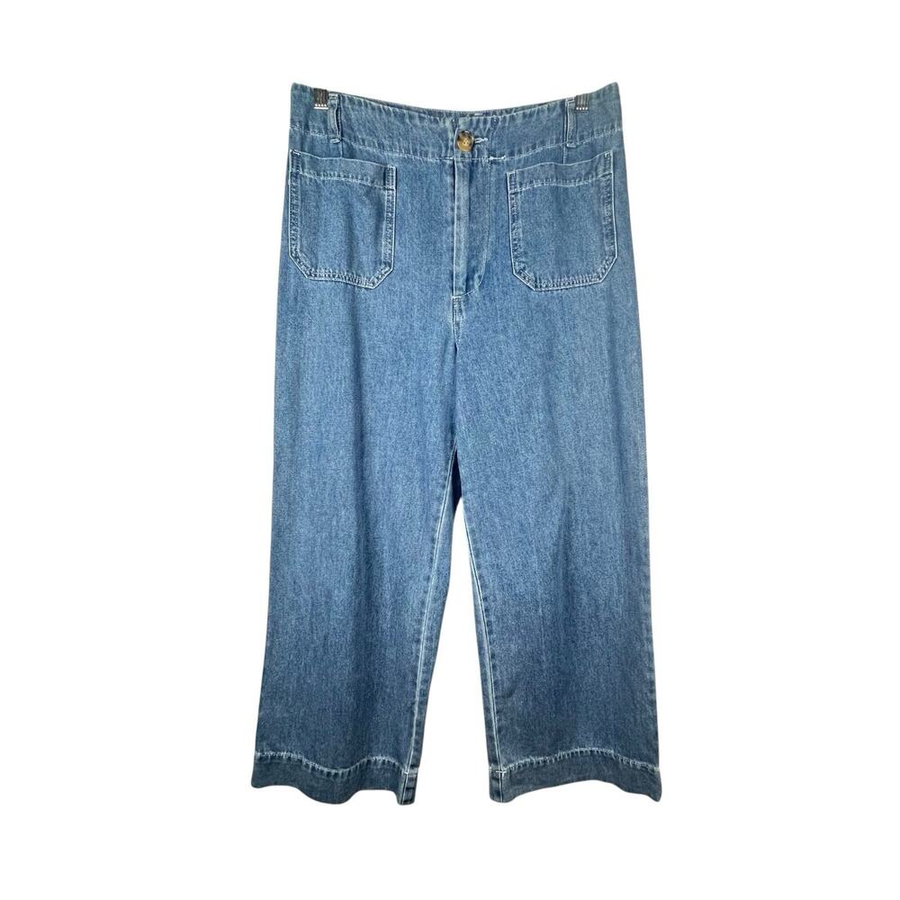 Velvet Heart Denim Womens Alyx Cropped Wide Leg Pants Jeans High Rise Size 29